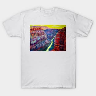 Grand Canyon. Neon river T-Shirt